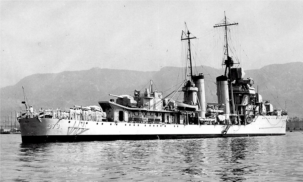 Destroyer USS Shaw at Toulon, France during her shakedown period, May 1937.