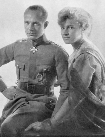 Portrait of Ernst Udet and Eleonore Zink, circa early 1920s