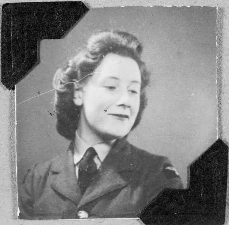 Portrait of WAAF member Hilda Betts based in RAF Watnall, 1940s