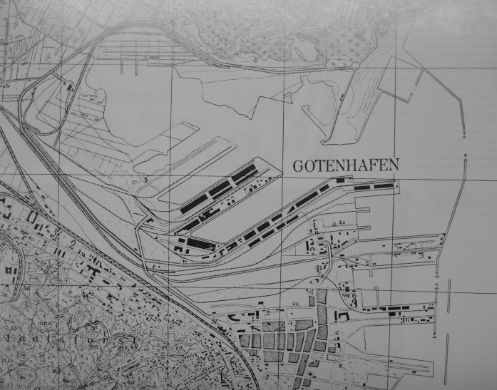 Map of Deutsche Werke Gotenhafen, Gdynia, occupied Poland, circa 1944