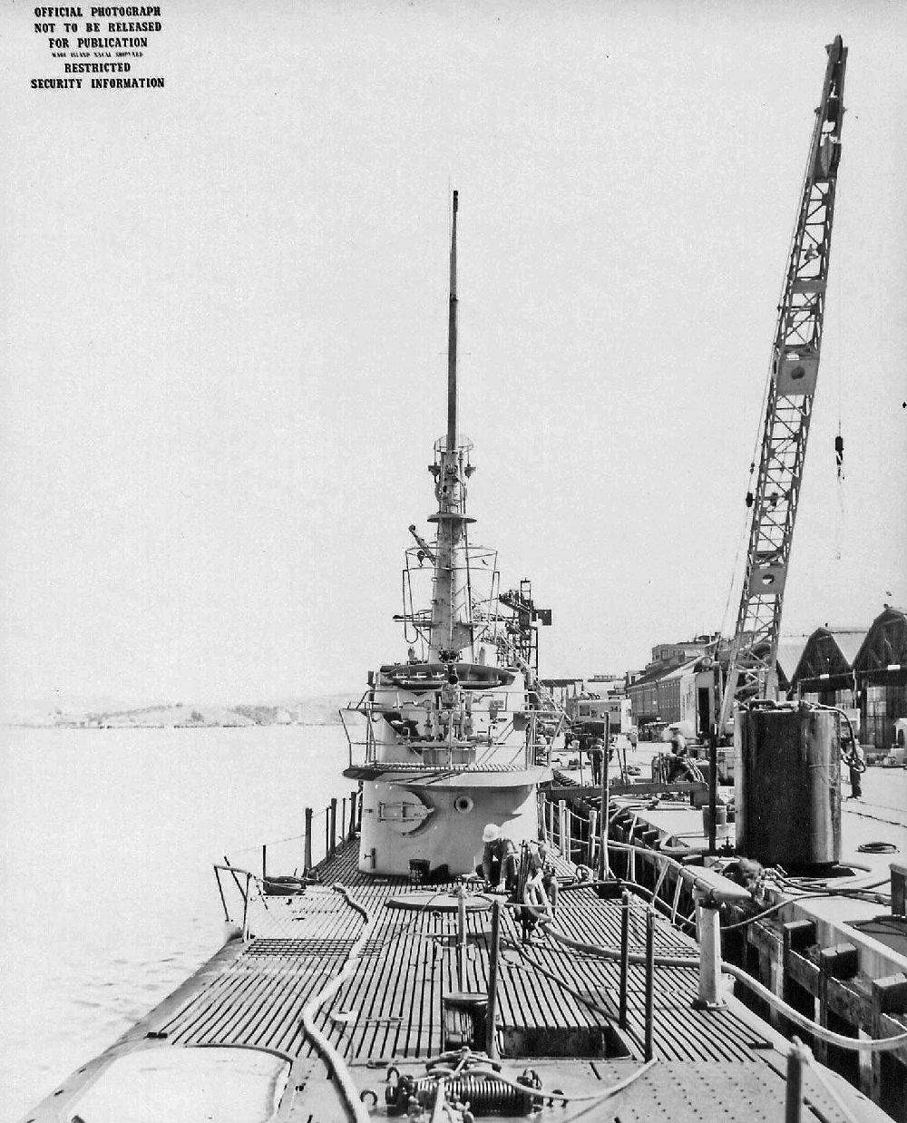 USS Archerfish at Mare Island Navy Yard, Vallejo, California, United States, 25 Mar 1952, photo 1 of 3