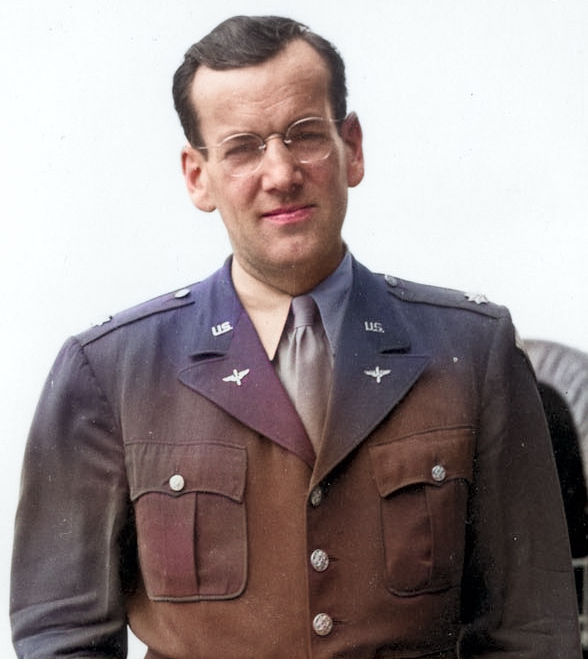 Portrait of Major Glenn Miller, 1942-1944 [Colorized by WW2DB]