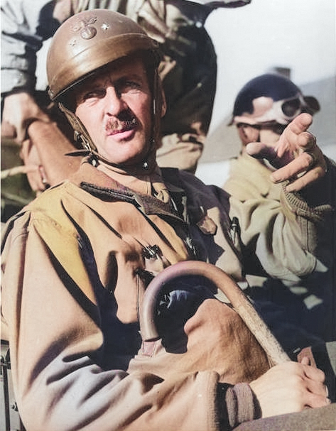 Philippe Leclerc, circa 1944 [Colorized by WW2DB]