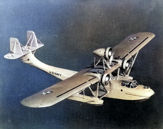 XP2M-1 prototype aircraft in flight, mid-1931 [Colorized by WW2DB]