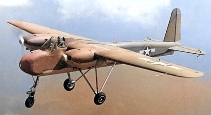 TDN-1 drone in manned flight, 1943 [Colorized by WW2DB]
