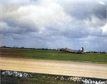 B-17G Fortress “Lost Angel” Belly landed at RAF Kimbolton after being damaged over Magdeburg, Germany, 28 Sep 1944. Note that the crew had unbolted and dropped the ball turret to keep it from breaking the airframe’s back