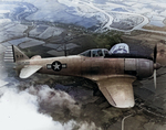 Captured Japanese Ki-44 fighter being evaluated by the Allied Technical Air Intelligence Unit based at Eagle Farm Airbase, Brisbane, Australia, 1945. Note the exaggerated USAAF markings, using the rudder stripes that had been eliminated 3 years earlier.