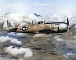 Captured Japanese Ki-84 fighter being evaluated by the Allied Technical Air Intelligence Unit based at Eagle Farm Airbase, Brisbane, Australia, 1945. Note the exaggerated USAAF markings, using the rudder stripes that had been eliminated 3 years earlier.