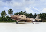 Avenger Mk II (TBF-1C) of the Royal New Zealand Air Force 30 Squadron at Turtle Bay airstrip, Espiritu Santo, New Hebrides, Feb 1944.