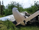 A training accident ends the career of this Waco CG-4A troop glider, 1942-43.