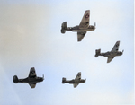 TBM-1C Avengers with Torpedo Squadron 87 on a training flight from NAS Oceana, Virginia, Sep-Nov, 1944.