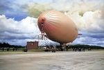 US Navy airship K-87 of Airship Patrol Squadron ZP-33 at Outlying Landing Field at Quillayute, Washington, United States, Sep 8, 1944. Photo 2 of 2.