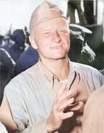 United States Navy Admiral Chester Nimitz, 1944, location unknown.