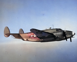 A US Navy PV-1 Ventura patrol bomber of Bombing Squadron VB-136 in flight over Aleutian Islands, Alaska, 1944