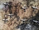 A6M Zero fighters on an airfield near Tokyo, Japan, late Aug 1945