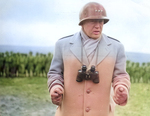 George Patton making a speech for US troops, Armagh, Northern Ireland, United Kingdom, spring 1944