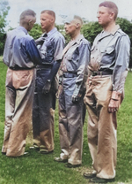 Lieutenant General Joseph Stilwell awarding the Silver Star medal to Lieutenant Colonel Frank Dorn, India, 1942