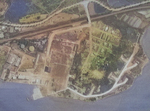 Aerial view of Tamsui Seaplane Base, Taihoku, Taiwan, Sep 1944