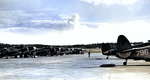 A squadron of PV-1 Ventura patrol planes on the ramp at Ault Field, NAS Whidbey Island, Washington, United States, mid 1944.