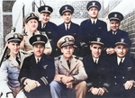 Officers at US Naval Submarine Base, New London, Connecticut, United States, Feb 1942