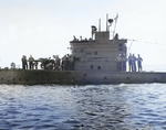 USS S-44 at sea, 8 Feb 1943, photo 1 of 2