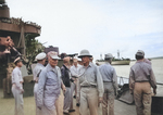 Admirals William Halsey and Raymond Spruance aboard USS New Mexico, 27 May 1945