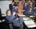 Harry Hopkins speaking to reporters, 1 Nov 1935