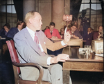 Works Progress Administration head Harry Hopkins speaking to the Senate Unemployment and Relief Committee regarding an expansion of Federal Works Program and Social Security Aids, Capitol Building, Washington, United States, 8 Apr 1938