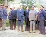 Marshall, Keer, Hopkins, Stalin, Molotov, Voroshilov, and others, Tehran, Iran, Dec 1943