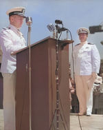 Commissioning ceremony of USS New Jersey, Philadelphia Navy Yard, Pennsylvania, United States, 23 May 1943, photo 15 of 25