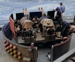 40mm Bofors position aboard USS New Jersey at sea, Pacific Ocean, 21 Jul 1943