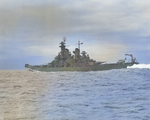 USS New Jersey at sea, date unknown