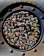 Collage of officers of USS New Jersey, date unknown