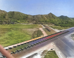 P-47 Thunderbolt aircraft of the 318th Fighter Group lined up for an inspection at Bellows Field, Oahu, US Territory of Hawaii, 15 May 1944. Photo 6 of 8.