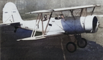 N3N-1 aircraft in flight, 1930s; seen in Jul 1966 issue of US Navy publication Naval Aviation News