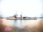 Destroyer USS Shaw at the Philadelphia Navy Yard, 26 Jan 1937. Photo 1 of 2.