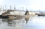 Submarine Tinosa after her deactivation overhaul and decommissioning at Mare Island Navy Yard, Vallejo, California, United States, 2 Dec 1953.