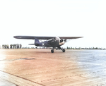 United States Army Piper O-59A Grasshoppers of the 8th Observation Squadron taking off from the US Navy carrier USS Ranger to spot for the artillery during Operation Torch in North Africa, 9 Nov 1942. Photo 2 of 2.