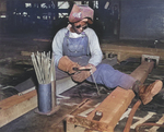 Welder trainee Josie Lucille Owens working on the Liberty ship George Washington Carver, Kaiser Richmond No. 1 Yard, Richmond, California, United States, Apr 1943