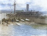 USS Canopus with submarines USS S-36, S-37, S-38, S-39, S-40, and S-41, Apra Harbor, Guam, 29 Oct 1924