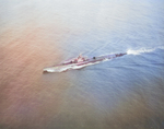 USS Archerfish underway, probably in the San Francisco Bay area, California, United States, 30 May 1945, photo 1 of 2