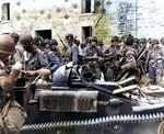 US 101st Airborne Division troops, 1944-1945; note Renault UE tracked vehicle in foreground