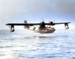 PBY Catalina landing in the water near Naval Air Station Jacksonville, Florida, United States, 1940s