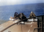 Three FR-1 Fireball fighters of US Navy squadron VF-41 aboard escort carrier USS Bairoko, 1946