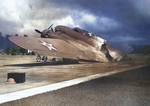 Wreck of B-17C bomber at Hickam Field, US Territory of Hawaii, 7 Dec 1941. Photo 1 of 2.