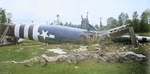 Horsa glider and the remains of its occupants, Cotentin Peninsula, France, Jun 1944