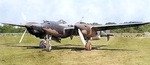 P-38D Lightning aircraft at rest at an airfield, date unknown