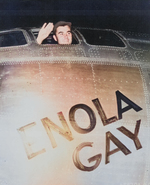 Col. Paul Tibbets Jr. waved from the cockpit of Enola Gay, 6 Aug 1945