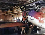 F4F-3 Wildcat inside USS Enterprise