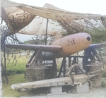 Captured MXY7 Ohka Model 11 aircraft I-18, Yontan Airfield, Okinawa, Japan, Apr 1945, photo 7 of 7